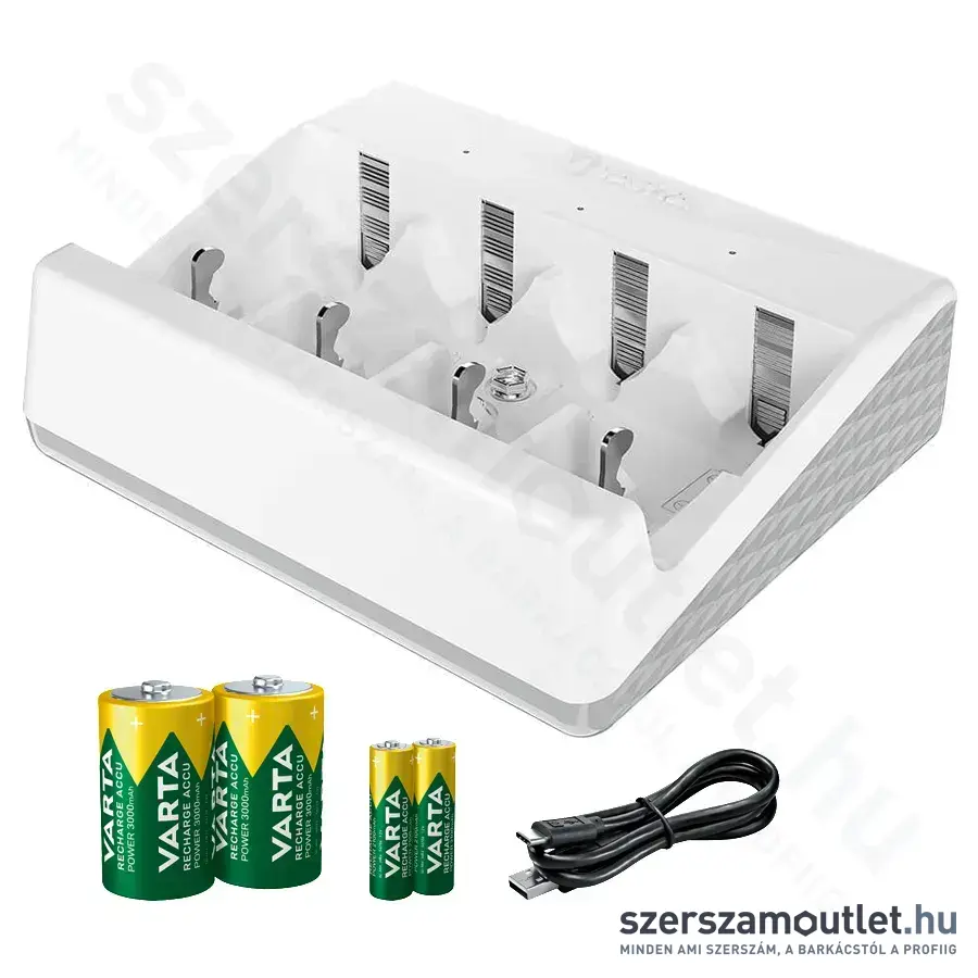 BOSCH NiMH Charger+D+AA Akkutöltő + 2x1,2V HR20 (D) VARTA/2x1,2V HR6 (AA) VARTA elem (1600A032E9)