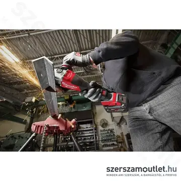 MILWAUKEE M18 FHSAG125XPDB2-802X Akkus sarokcsiszoló alsókapcsolóval HD kofferben (2x8,0Ah/18V)