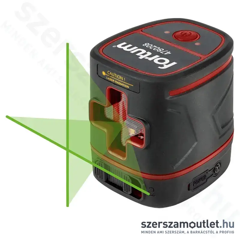 FORTUM Automatikus lézeres vízszintező keresztlézer ZÖLD (4780208)