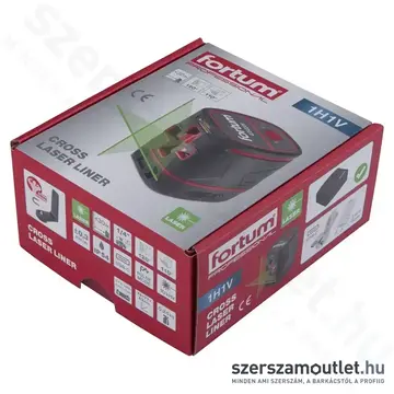 FORTUM Automatikus lézeres vízszintező keresztlézer ZÖLD (4780208)
