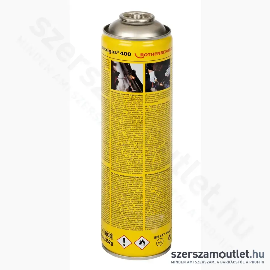 ROTHENBERGER Maxigas 400 gázpalack (400ml, 7/16ˇ)