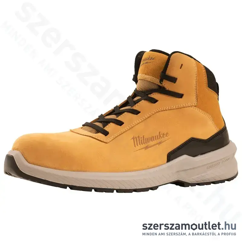 MILWAUKEE FLEXTRED S3S Munkavédelmi világos bőr magasszárú cipő 40-es (1M171311) (4932493744)