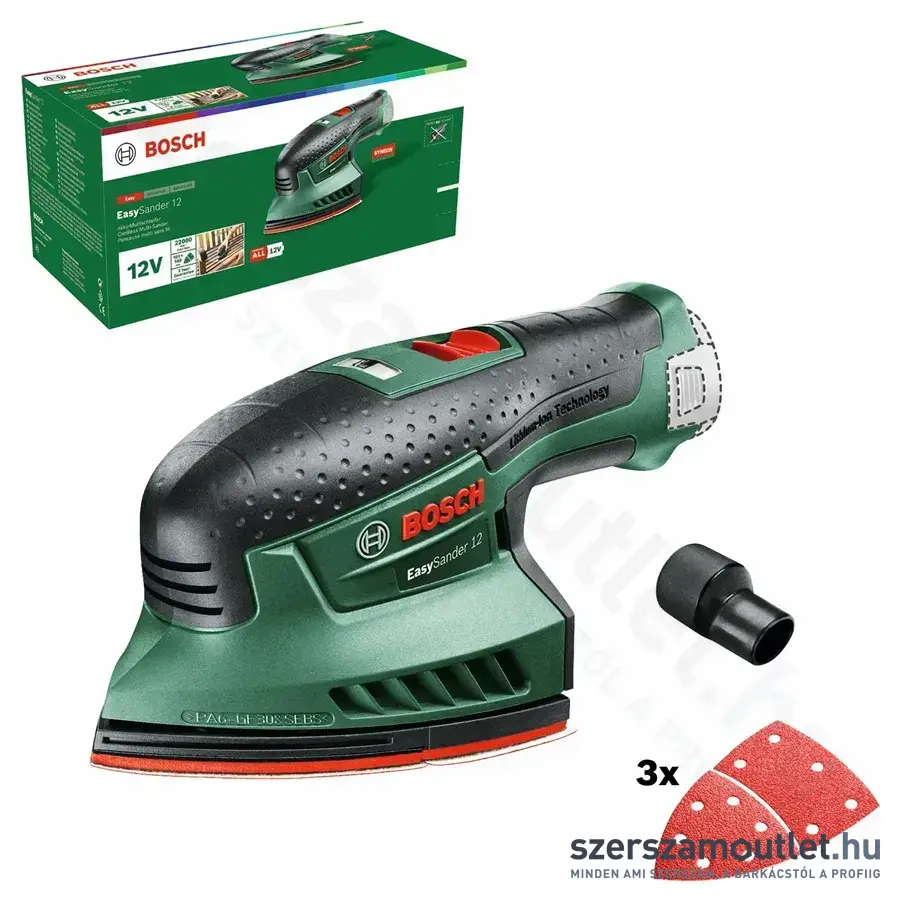BOSCH EasySander 12 Akkus deltacsiszoló 12V (Akku és töltő nélkül!)