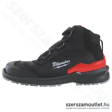 MILWAUKEE FLEXTRED S3S Munkavédelmi bőr magasszárú cipő BOA fűzővel 45-ös (B1M110133)