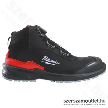 MILWAUKEE FLEXTRED S3S Munkavédelmi bőr magasszárú cipő BOA fűzővel 45-ös (B1M110133)