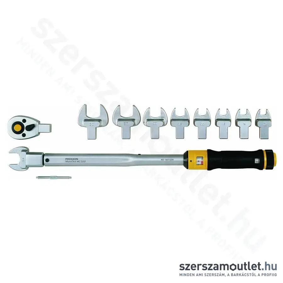 PROXXON MicroClick Irányváltós, racsnis nyomatékkulcs készlet MC 200-Multi, 40-200Nm, 1/2