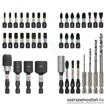 BOSCH PRO Impact Csavarbitkészlet + fúrószár készlet fához 2-5mm, 40db-os