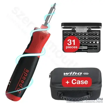 WIHA SpeedE® PocketDrive E-csavarhúzó és bit készlet 34r. SL+PH+PZ+T+SW (592T101/No.45791)