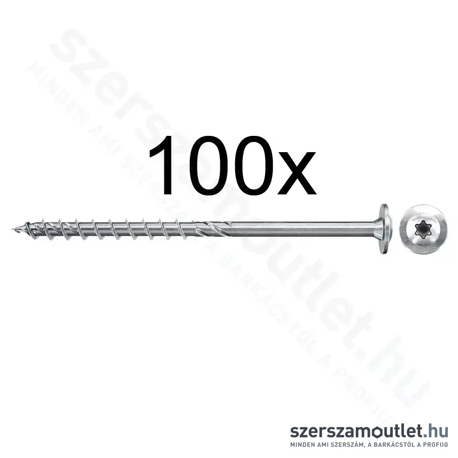 FISCHER PowerFast II WTP BC 100 Szerkezetépítő csavar, lapos fej, TX30, 6x160mm (100db/doboz)
