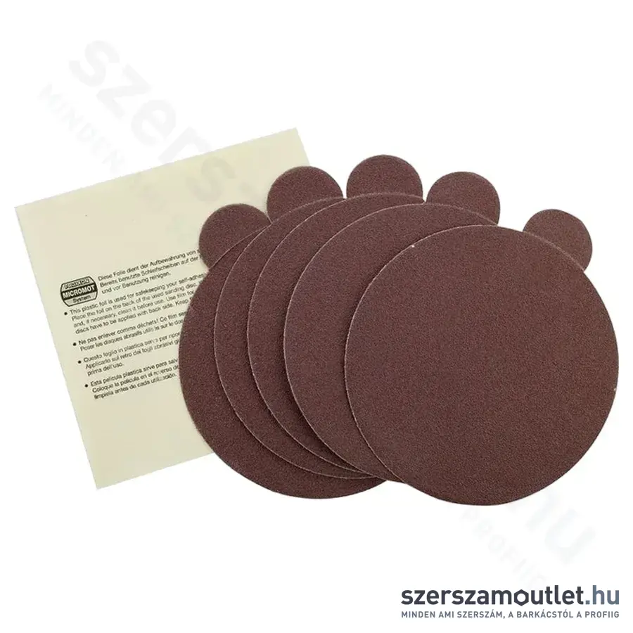 PROXXON Öntapadó csiszolókorong TG 125/E-hez, P80, 125mm (5db/csomag)