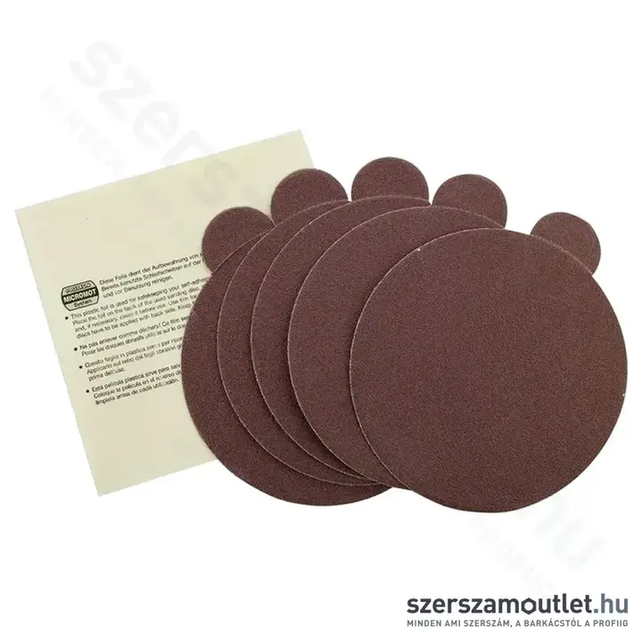 PROXXON Öntapadó csiszolókorong TG 125/E-hez, P150, 125mm (5db/csomag)