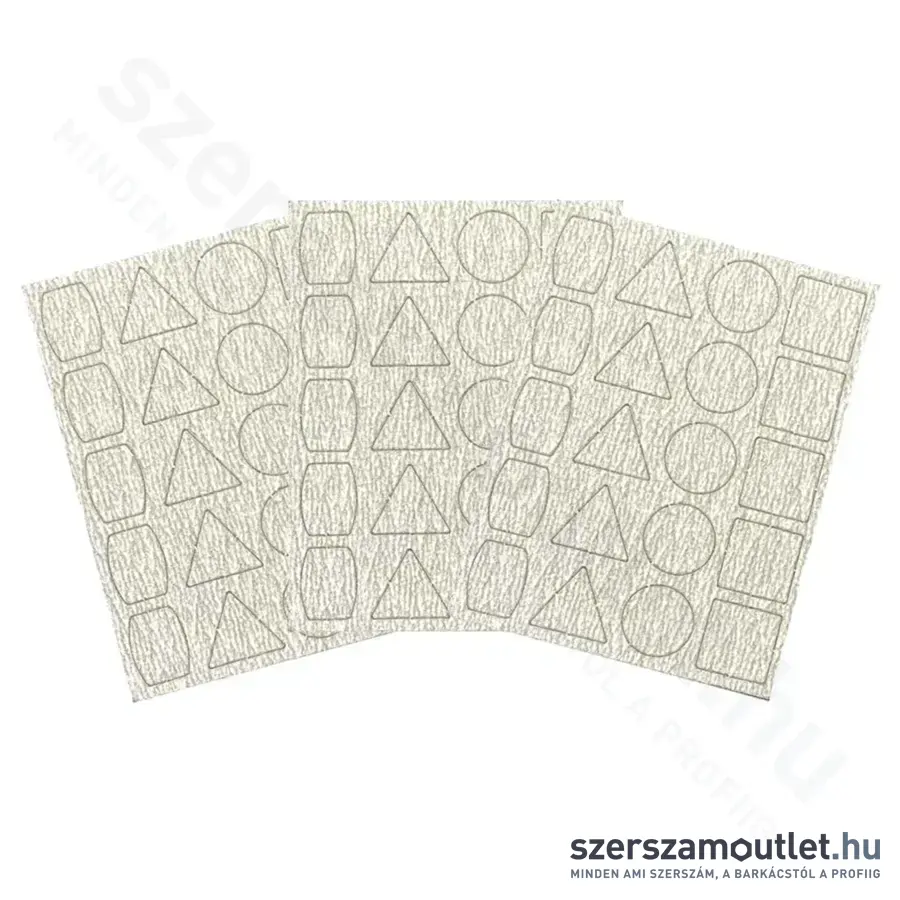PROXXON Csiszolópapír PS 13-hoz, öntapadós, 4 forma, P240 (3db/csomag)