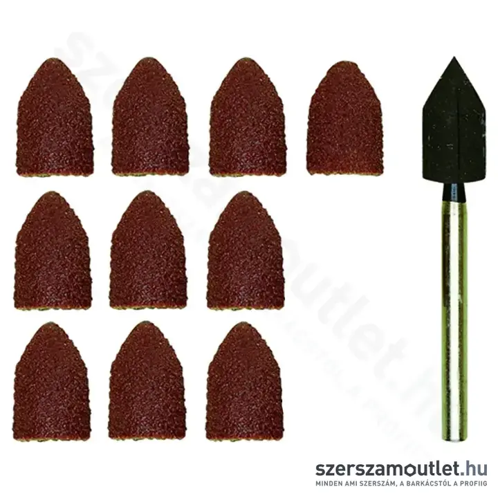 PROXXON Köszörűkorong csiszolótüskével, kúp alakú, P80-P150, 9mm (10db/csomag)