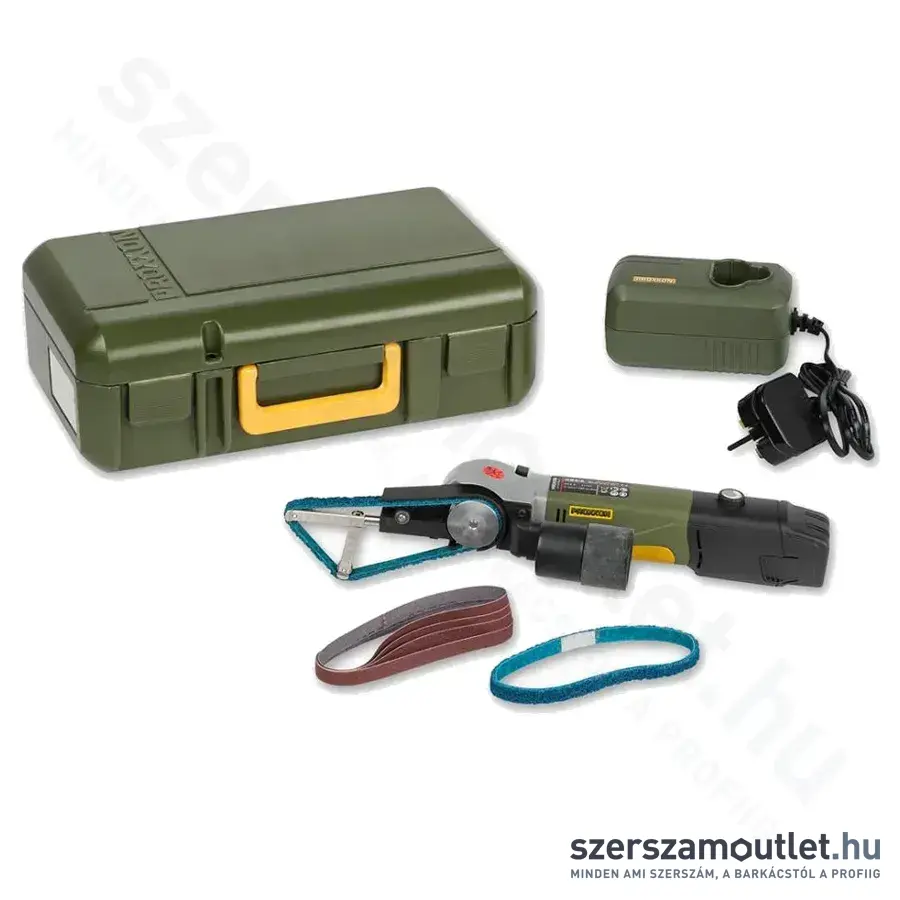PROXXON RBS/A Akkus szalagcsiszoló 60°, 10x330mm (2,6Ah/10,8V)