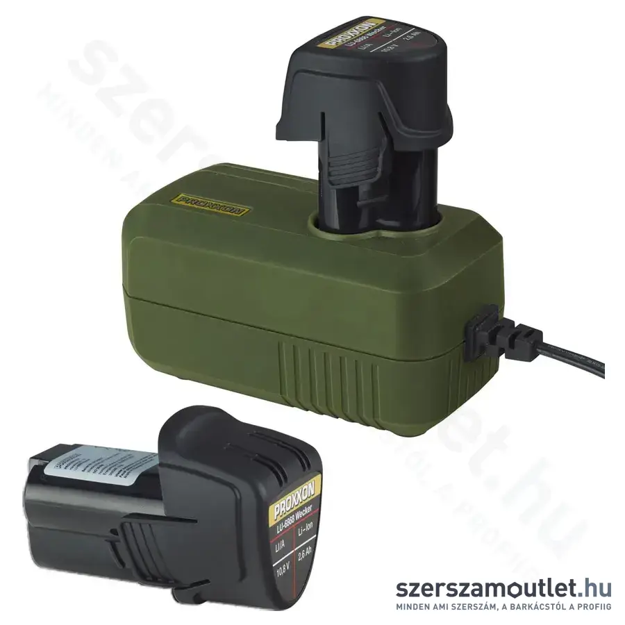 PROXXON LBX/A Akku (2x2,6Ah/10,8V) + töltő 12,6V, 2A, 100-240V