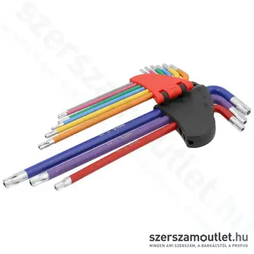 YATO Torx kulcskészlet, színezett, hosszított 9 részes (T10-T50) (YT-05636)