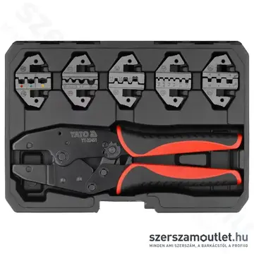 YATO Racsnis krimpelő fogó készlet 6 részes 220mm (YT-22451)