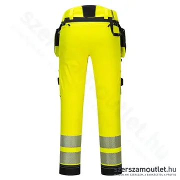 PORTWEST DX442 DX4 Hi-Vis Nadrág lezippzározható lengőzsebbel 38-as (Sárga/Fekete)