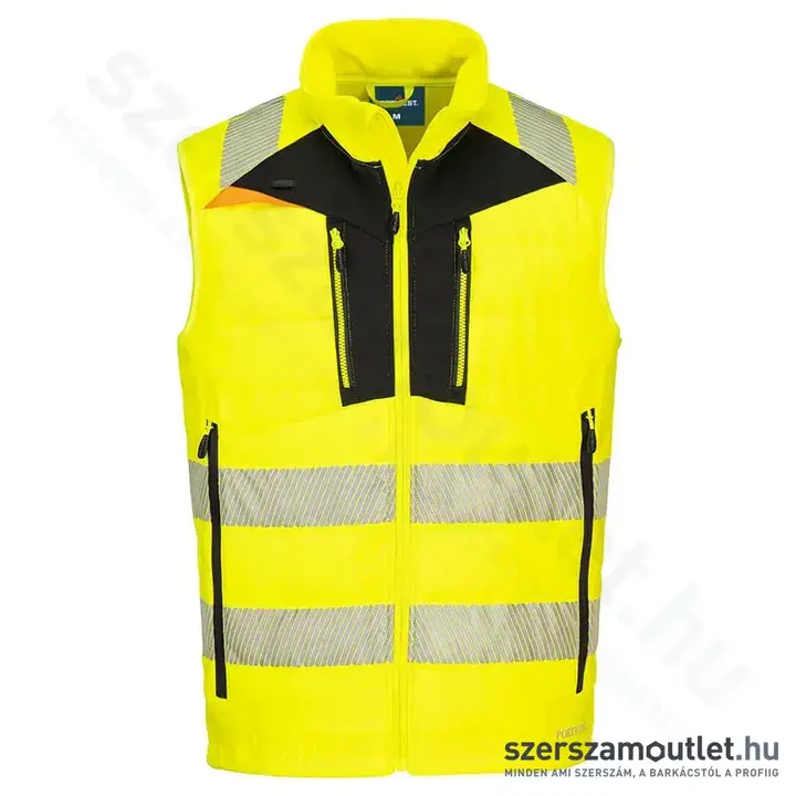 PORTWEST DX479 DX4 Hi-Vis Softshell Mellény XXL-es (Sárga/Fekete)
