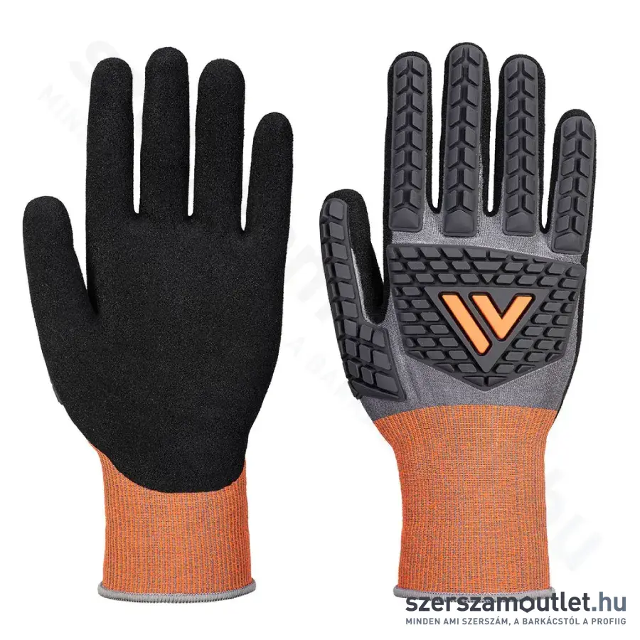 PORTWEST CT46 CT Cut D18 Impact nitril kesztyű 8/M (Szürke/Fekete) (CT46G8RM)