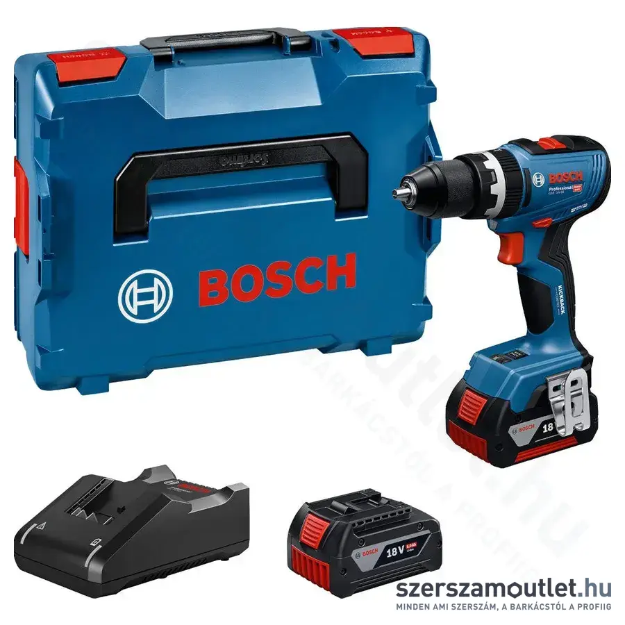 BOSCH GSB 18V-65 Professional Akkus szénkefementes ütvefúró-csavarozó 1,5-13mm, 65/31Nm(2x5,0Ah/18V)