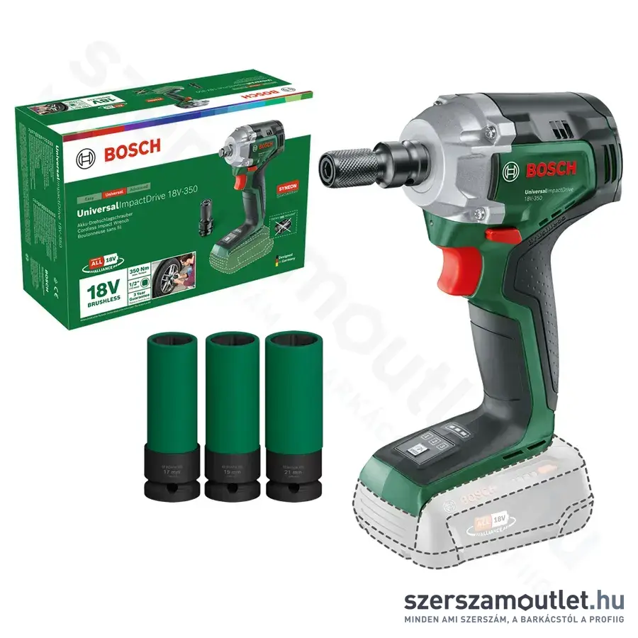 BOSCH UniversalImpactDrive 18V-350 Akkus szénkefementes ütvecsavarozó (Akku és töltő nélkül!)