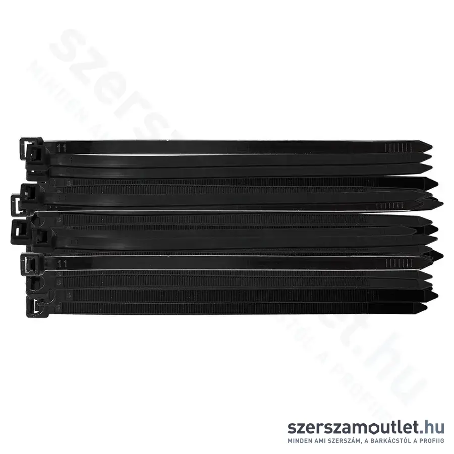 NEO TOOLS EXTREME Kábelkötegelő, gyorskötöző, UV-álló, 7,6x300mm (Fekete) (50db/csomag)