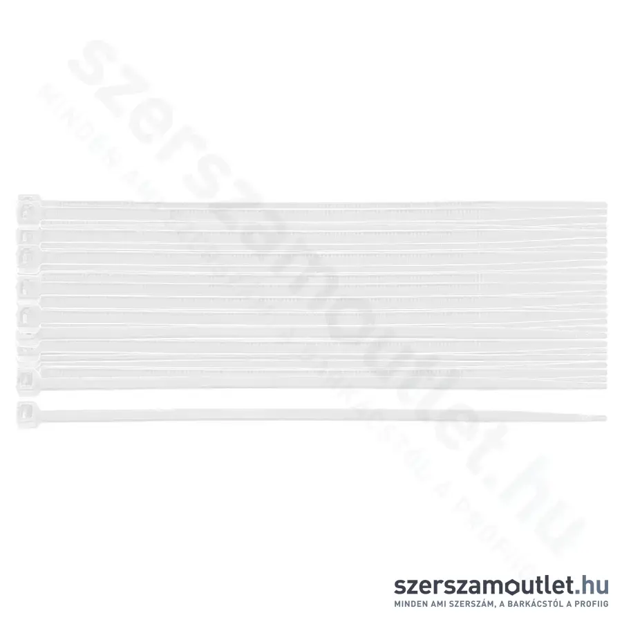 NEO TOOLS EXTREME Kábelkötegelő, gyorskötöző, UV-álló, 2,5x80mm (Fehér) (100db/csomag)