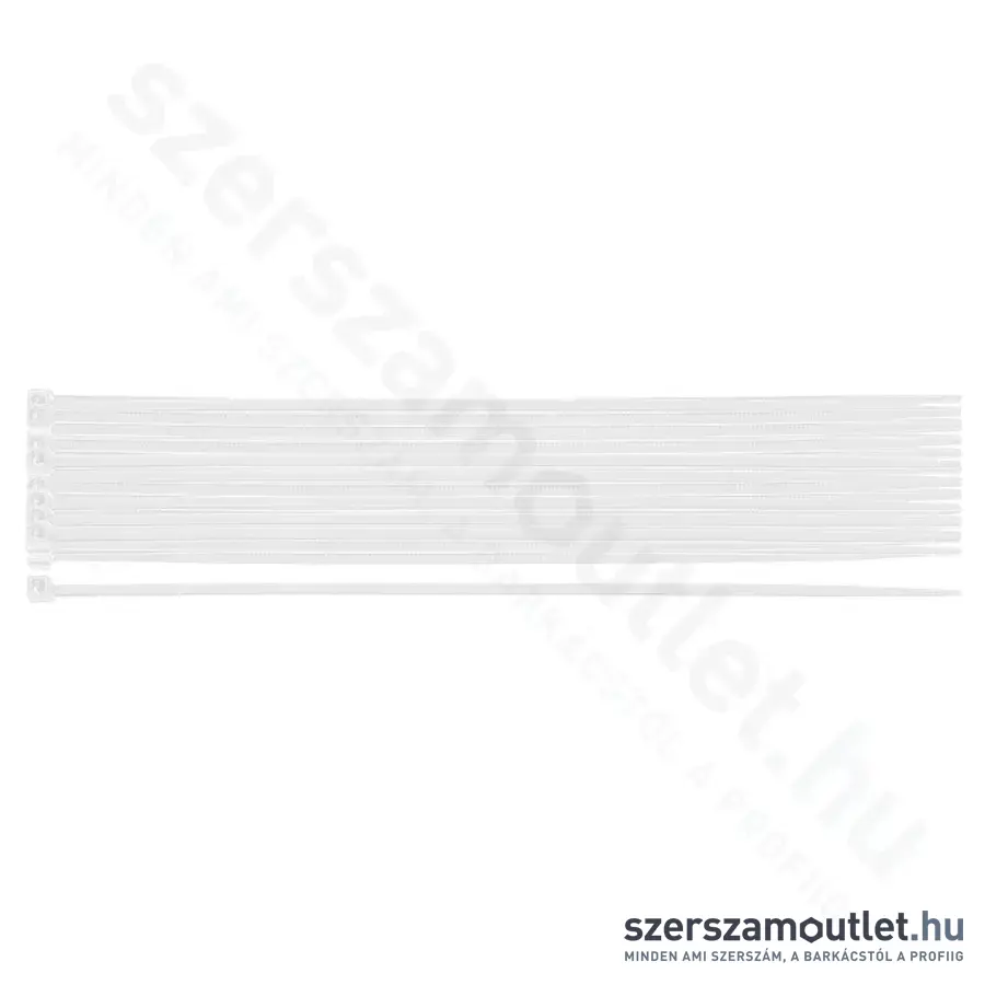 NEO TOOLS EXTREME Kábelkötegelő, gyorskötöző, UV-álló, 2,5x200mm (Fehér) (20db/csomag)