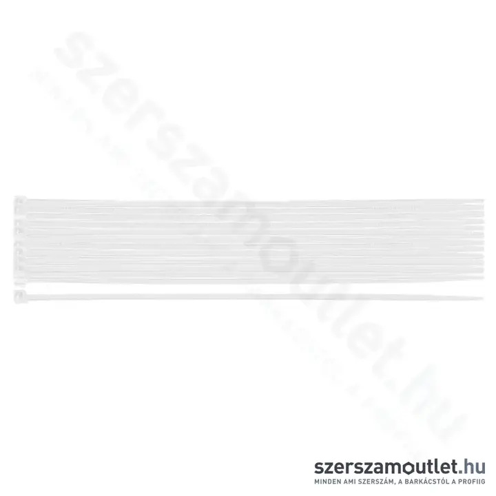 NEO TOOLS EXTREME Kábelkötegelő, gyorskötöző, UV-álló, 2,5x200mm (Fehér) (20db/csomag)