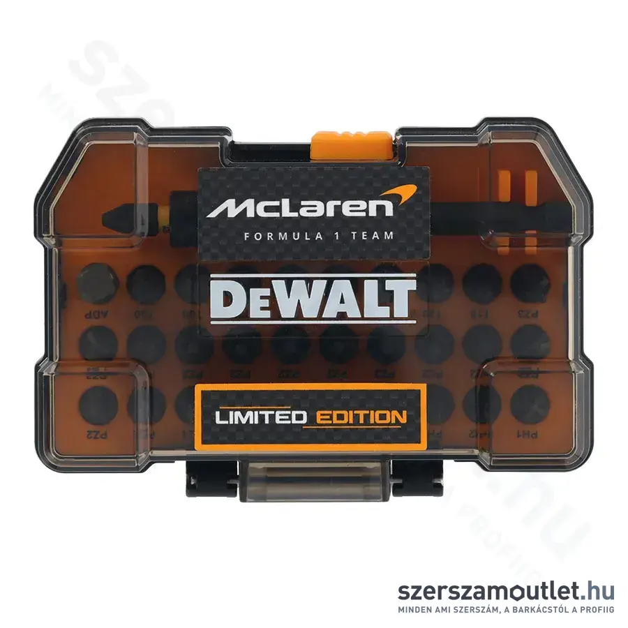 DEWALT × MCLAREN DT70900T-QZ 32 RÉSZES BITHEGY KÉSZLET + Impact Ready bittartó