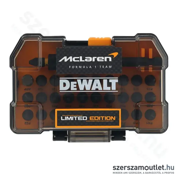 DEWALT × MCLAREN DT70900T-QZ 32 RÉSZES BITHEGY KÉSZLET + Impact Ready bittartó