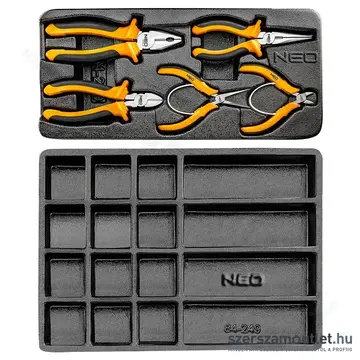 NEO TOOLS Műhelykocsi, 6 fiókos, 680x460x1030mm + szerszám készlet 149db-os