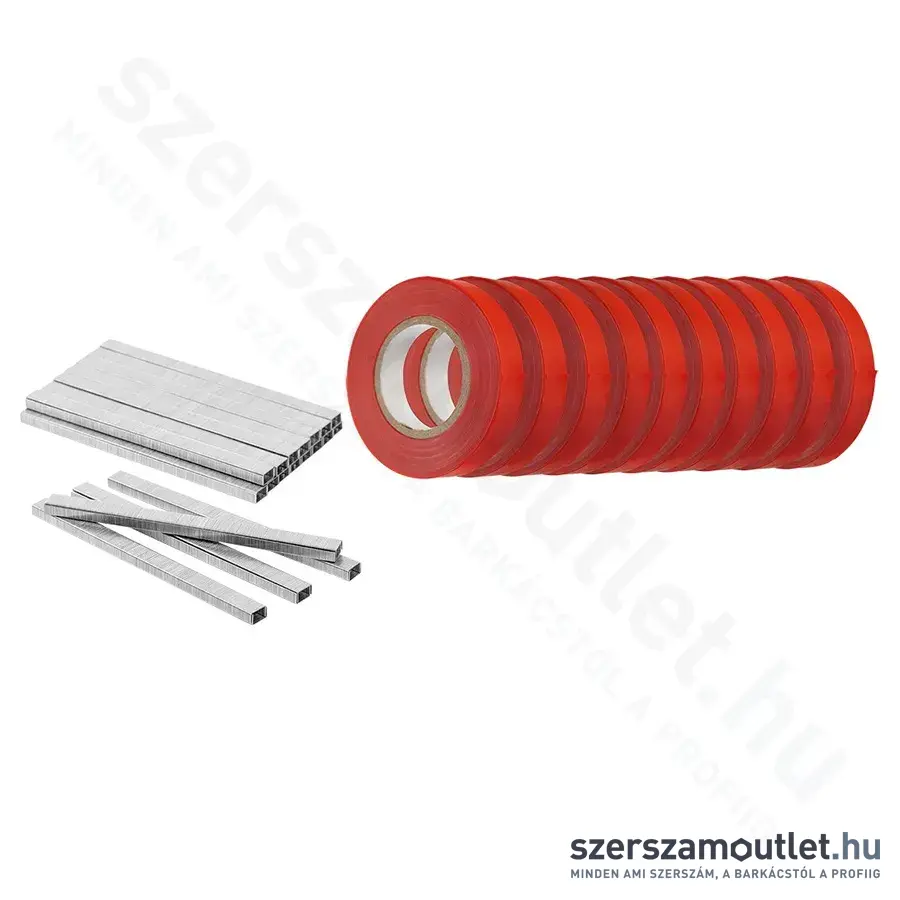 VERTO Növénykötöző szalag 15G455-höz, 10db, 25m + kapocs készlet 10.000db-os