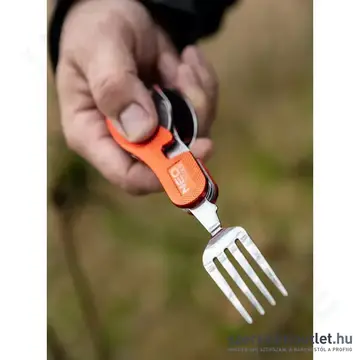 NEO TOOLS Tábori kemping zsebkés, evőeszköz funkció, alumínium, 100mm