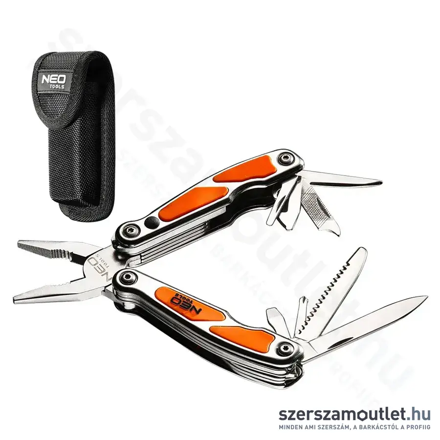 NEO TOOLS 10in1 Multifunkciós szerszám, 10 funkció, LED lámpa, 105/75mm