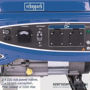 SCHEPPACH SG 2700 Áramfejlesztő AVR szabályozással (4,0kW/5,4LE) (5906228942)