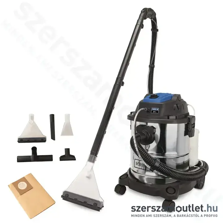 SCHEPPACH SPRAYVAC 20 Szőnyeg és kárpittisztító száraz/nedves porszívó (1600W/20l) (5905701901)
