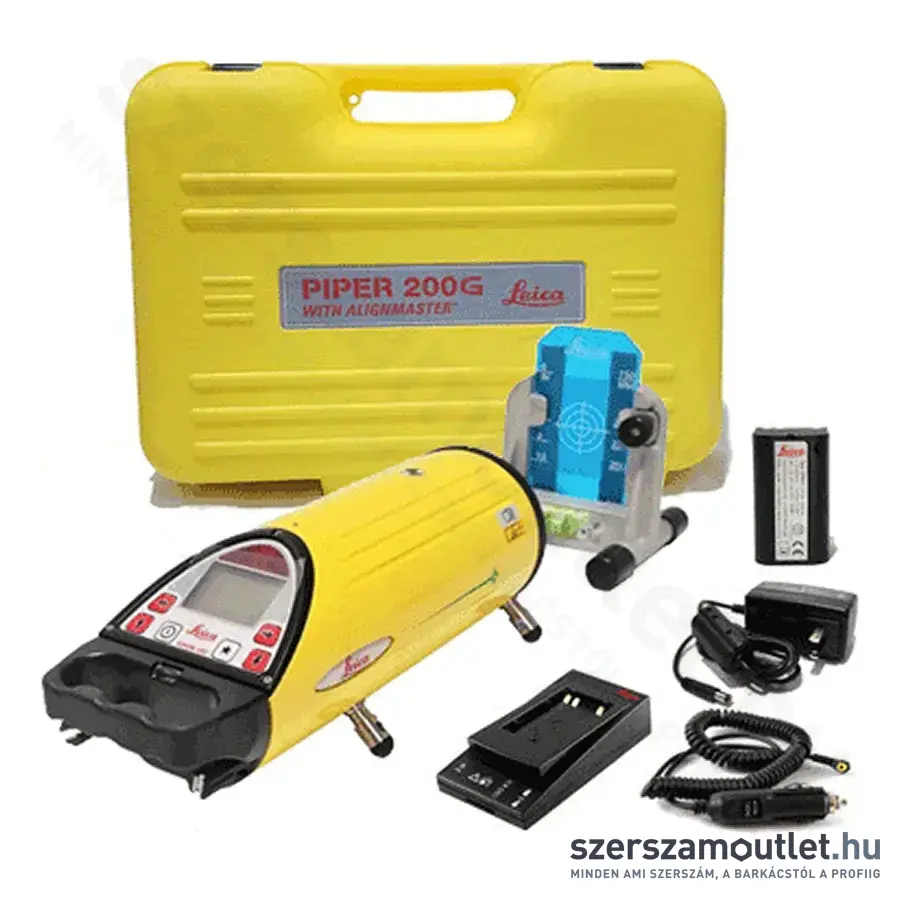 LEICA PIPER 200G (3R) Zöld csőlézer, koffer, auto célkereső, akku, akkutöltő, távirányító, céltábla