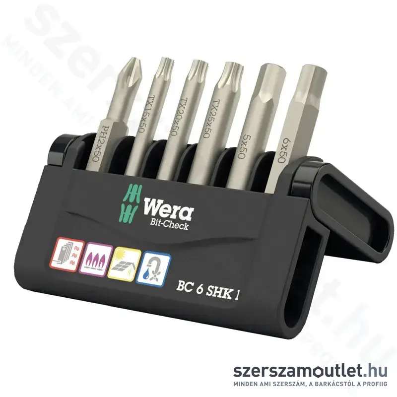 WERA BC 6 SHK 1 SB Bitkészlet 6 részes (PH/TX/H)