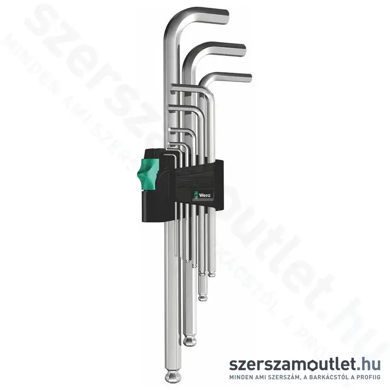 WERA 950/9 Hosszított imbuszkulcs készlet krómozott 9 részes (1,5-10mm)