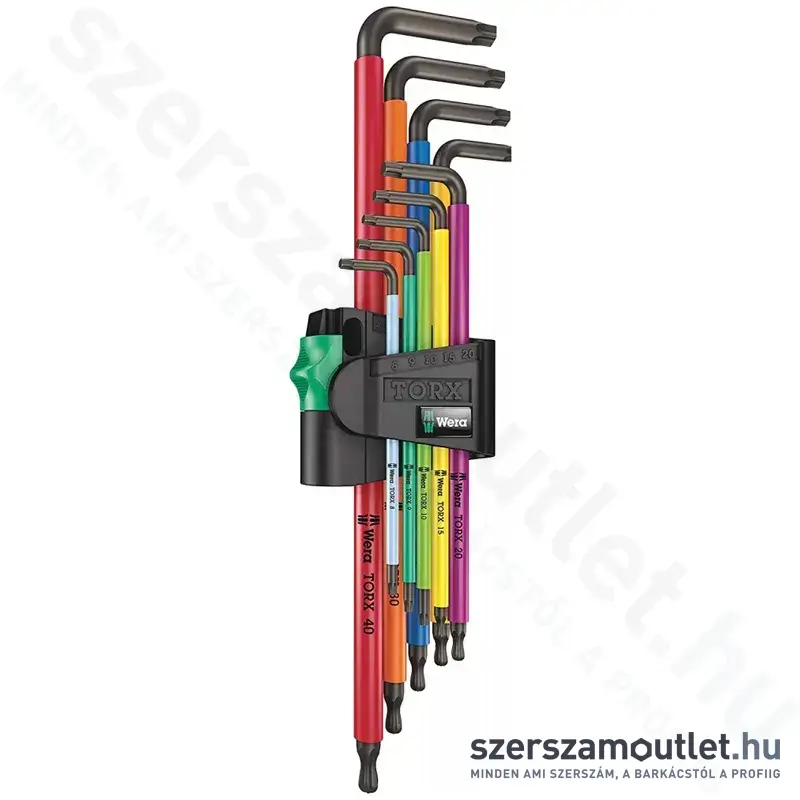 WERA 967/9 Hosszított imbuszkulcs készlet TORX 9 részes (T8-T40)