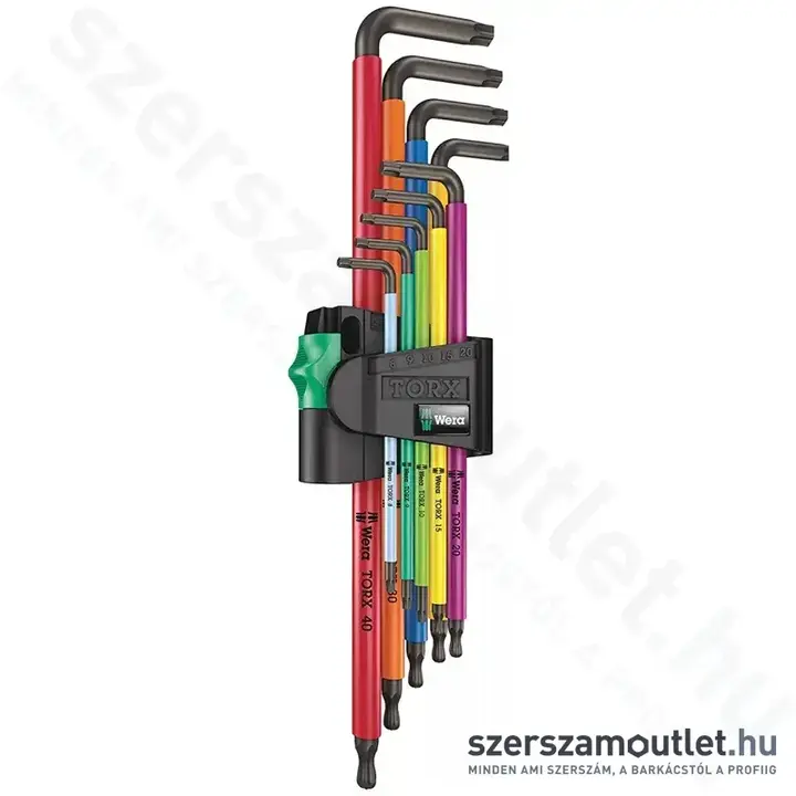 WERA 967/9 Hosszított imbuszkulcs készlet TORX 9 részes (T8-T40)