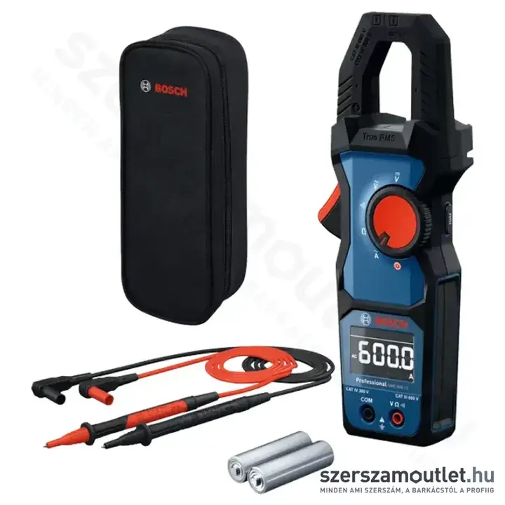 BOSCH GMC 600-15 Professional Digitális Multiméter Lakatfogó IP54, LCD, 600V