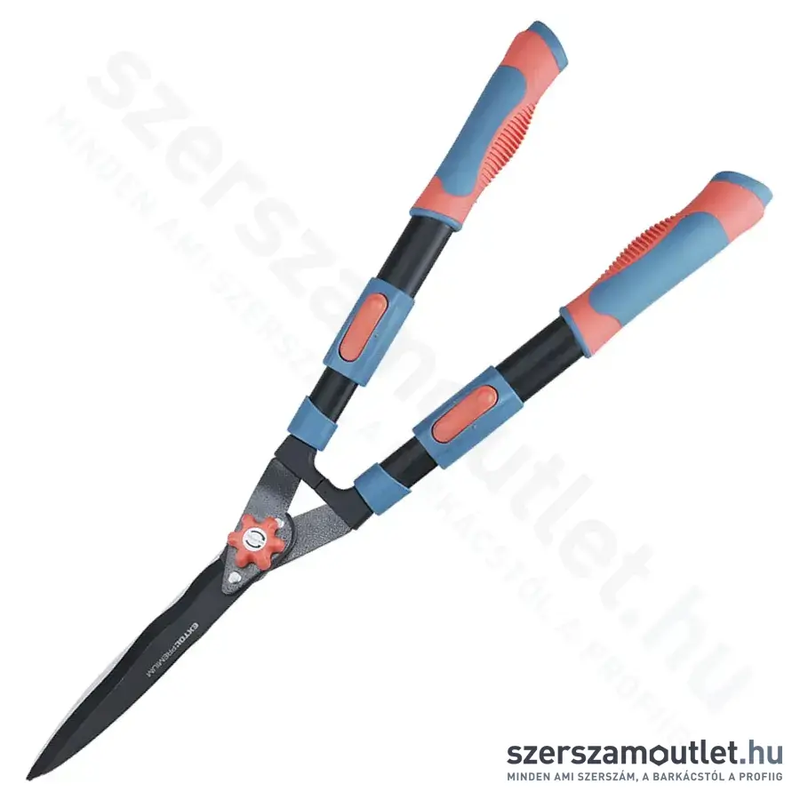EXTOL Sövényvágó olló hullámos pengével, teleszkópos, 690-890mm