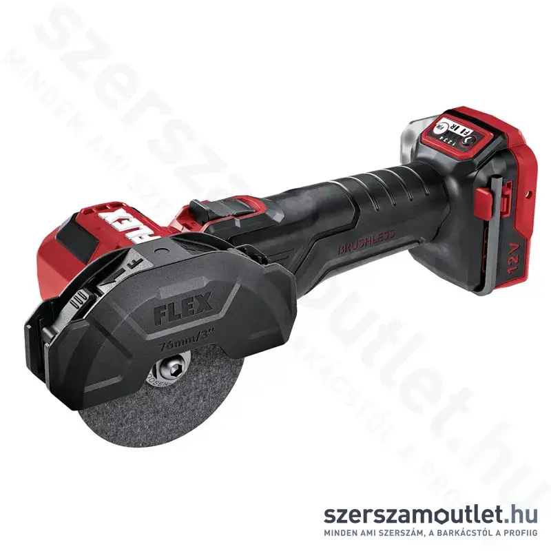 FLEX LBE 76 12-EC Akkus mini sarokcsiszoló 76mm L-BOXX (12V) (Akku és töltő nélkül!)