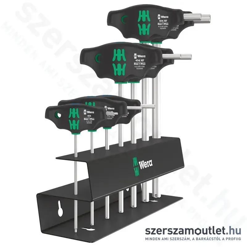 WERA 454/7 HF T-fogantyús imbuszkulcs készlet 7 részes (2,5-10mm)