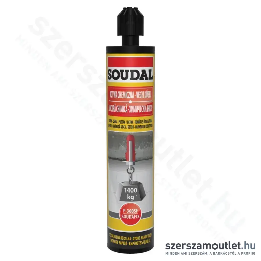 SOUDAL SOUDAFIX P300-SF Kétkomponensű vegyi dübel 280ml (Betonragasztó) (124953)