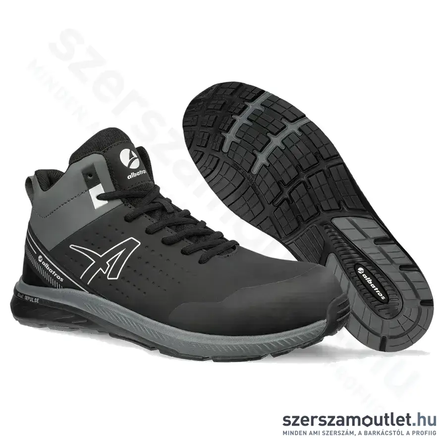 ALBATROS Vigor 2 Impulse Black S3S ESD FO HRO SR Munkavédelmi bakancs 43-as (Fekete/Szürke)