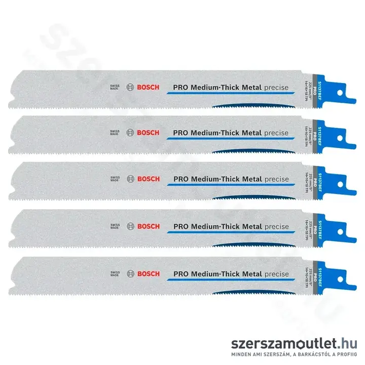 BOSCH PRO Medium-Thick Metal precise S1137BEF Szablyafűrészlap 225x1,1x25mm (5db/csomag)